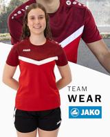 JAKO 6124D T-Shirt Iconic Dames - Rood/Wijnrood - 38 - thumbnail