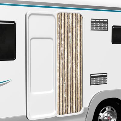 VidaXL Vliegengordijn 56x185 cm chenille donkerbruin en beige