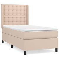 Boxspring met matras kunstleer cappuccinokleurig 80x200 cm - thumbnail