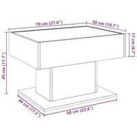 Salontafel met LED 70x50x45 cm bewerkt hout sonoma eikenkleurig - thumbnail