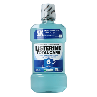 Listerine Mondwater total care tegen tandsteen 500 Milliliter Listerine Mondwater total care tegen tandsteen 500 Milliliter