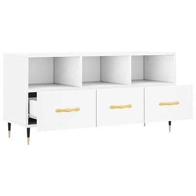 Tv-meubel 102x36x50 cm bewerkt hout wit