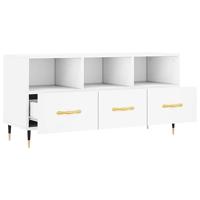 Tv-meubel 102x36x50 cm bewerkt hout wit - thumbnail