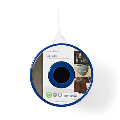 Coaxkabel | RG58CU | 10,0 m | Minirol | Wit