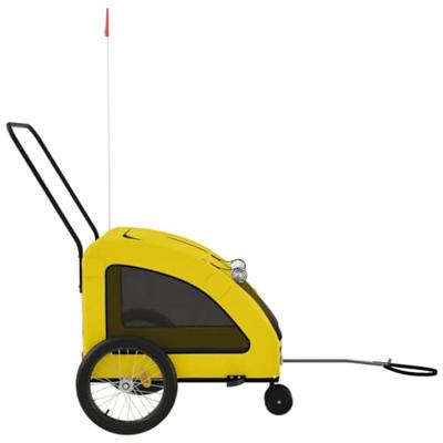 VidaXL Hondenfietstrailer oxford stof en ijzer geel