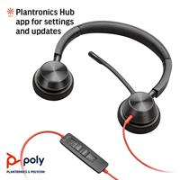 Hoofdtelefoon met Hoofdband Poly BW3320 USB-A Zwart - thumbnail