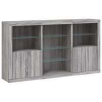 Dressoir met LED-verlichting 181,5x37x100 cm grijs sonoma eiken - thumbnail