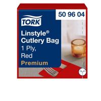 Pochette Tork Linstyle Premium 1-laags 390x390mm rood 509604 | 12 stuks - thumbnail