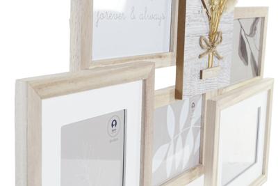 Fotolijsten DKD Home Decor 54 x 2,4 x 36,7 cm Kristal Natuurlijk Shabby Chic