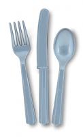 Unique bestek zilver 3 delig 18 stuks - thumbnail