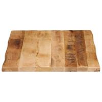 Tafelblad met natuurlijke rand 80x60x2,5 cm massief mangohout - thumbnail