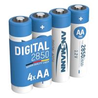 ANSMANN Accu AA 2.850 mAh (min. 2.650 mAh) NiMH 1,2 V (4 stuks) - oplaadbare penlitebatterijen AA, hoge capaciteit voor een hoog stroomverbruik - thumbnail