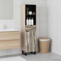 Badkamer wastafelkast Wit 38 x 33 x 160 cm Bewerkt hout - thumbnail