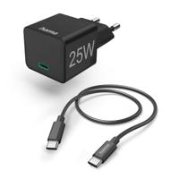 Hama Mini-charger set USB-C 25 Watt PD Oplader Zwart - thumbnail