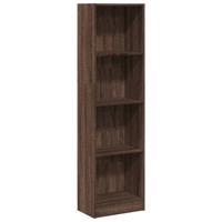 Boekenkast 40x24x143 cm bewerkt hout bruin eikenkleurig - thumbnail