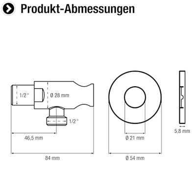 Cornat Douchekophouder Met Wandaansluiting - TECBW3322 Cornat Douchekophouder Met Wandaansluiting - TECBW3322