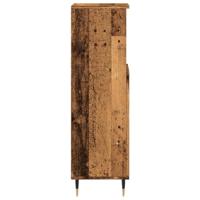 Badkamerkast 30x30x100 cm bewerkt hout oud houtkleurig - thumbnail