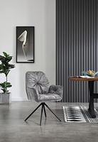 Artistiq Eetkamerstoel 'Gadi' Velvet, kleur grijs - thumbnail