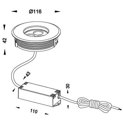 Deko Light Flat II WW 100111 Vloerinbouwlamp LED vast ingebouwd LED G (A - G) 5.80 W Zilver