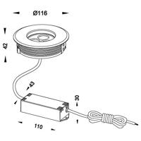 Deko Light Flat II WW 100111 Vloerinbouwlamp LED vast ingebouwd LED G (A - G) 5.80 W Zilver - thumbnail