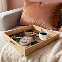 Dienblad bedrukken - Vierkant - Houtlook - 40.5 x 40.5 cm - thumbnail