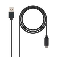NanoCable 10.01.2101 – kabel 3 A USB 2.0 naar USB-C, stekker naar stekker, zwart, 1 m - thumbnail