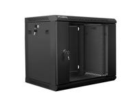 Lanberg 19'' 9U wandinbouwkast 600x450mm zwart (glazen deur) - thumbnail
