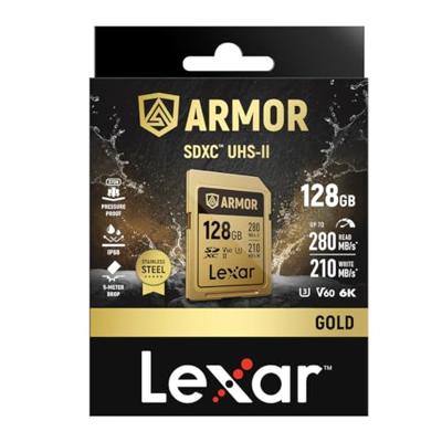 Lexar Pro Gold Armor 128GB SDXC UHS-II V60 - R280/W210 MB/s - IP68 Lexar Pro Gold Armor 128GB SDXC UHS-II V60 - R280/W210 MB/s - IP68