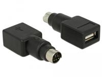 Delock 65898 Adapter PS/2 male > USB Type-A female - thumbnail