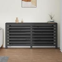 VidaXL Radiatorombouw 169x19x84 cm massief grenenhout grijs - thumbnail