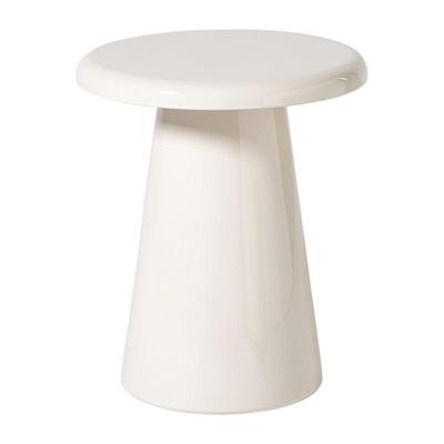 Bijzettafel metaal groot - beige - ø34.5x40.5 cm