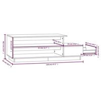 Salontafel 120x50x40,5 cm massief grenenhout grijs - thumbnail