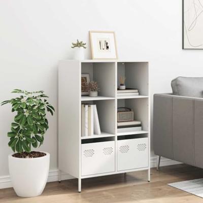 Hoge kast 68x39x103,5 cm staal wit