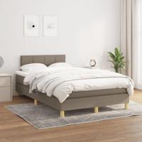 Boxspring met matras stof taupe 120x190 cm - thumbnail