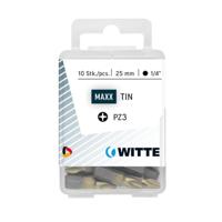 Witte pozidriv bit MAXX tin [10x] - 1/4&apos;&apos; - PZ 3 - 25 mm - thumbnail