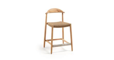 Kave Home Barkruk 'Nina' kleur Beige (zithoogte 62cm) Kave Home Barkruk 'Nina' kleur Beige (zithoogte 62cm)