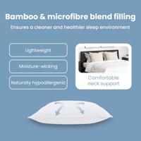 VidaXL Hoofdkussen met kussen 2 pcs wit 30 x 50 cm katoen - thumbnail