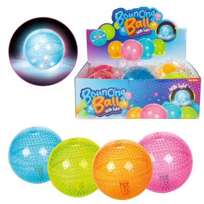 Toi-Toys stuiterbal neon met licht 10cm