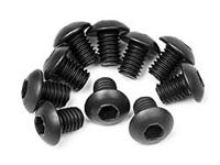 Button head screw m3x4mm (hex socket/10pcs) - thumbnail