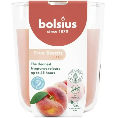 Bolsius geurglas true scents peach L