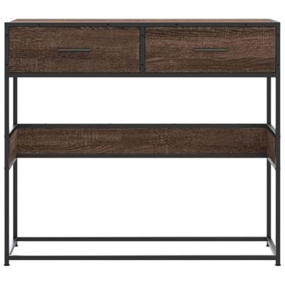 Wandtafel 90x35x80 cm bewerkt hout bruin eikenkleur