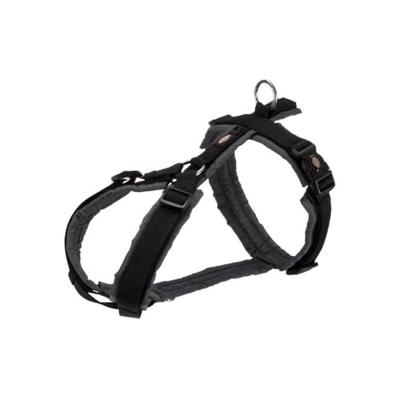 Trixie hondentuig premium trekking zwart / grijs Trixie hondentuig premium trekking zwart / grijs