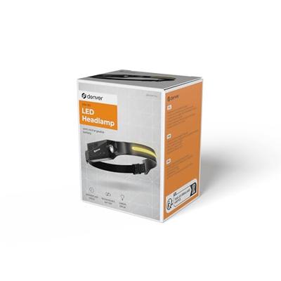 Denver SSH-50 Hoofdlamp werkt op een accu 2.5 h