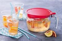 Pyrex Maatbeker - met deksel - Classic Prepware Hittebestendig Glas 1 Liter - thumbnail