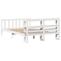 Bedframe zonder matras massief grenenhout wit 140x190 cm - thumbnail