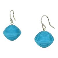 Katoenen Oorbellen (Turquoise) - thumbnail