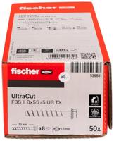 Fischer 536851 Betonschroef 8 mm 55 mm Buitenzeskant, TX 50 stuk(s) - thumbnail