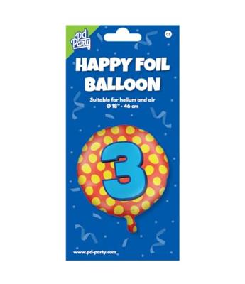 Paperdreams Happy folie ballon - 3 jaar