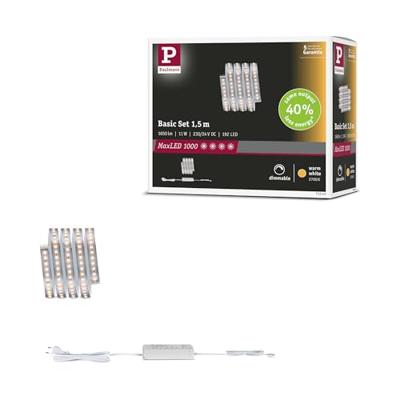 Paulmann MaxLED 1000 Basisset 71243 LED-strip basisset Met connector (male) 230 V 1.5 m Warmwit 1 set(s) Paulmann MaxLED 1000 Basisset 71243 LED-strip basisset Met connector (male) 230 V 1.5 m Warmwit 1 set(s)