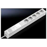 Rittal DK 7240.230 Stekkerdoos Vijfvoudig, Met onstoringsfilter, Met overspanningsbeveiliging Metaal Zwart 1 stuk(s) - thumbnail